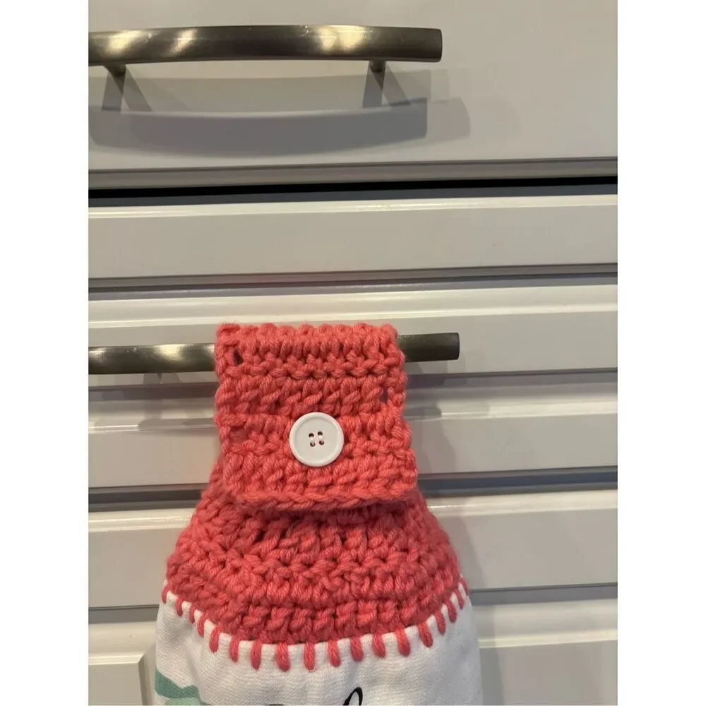 Crochet Top Kitchen Towel- Bless our nest